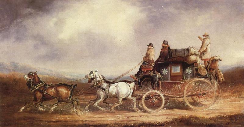 Charles Cooper The Edinburgh-London Royal Mail on the Road France oil painting art